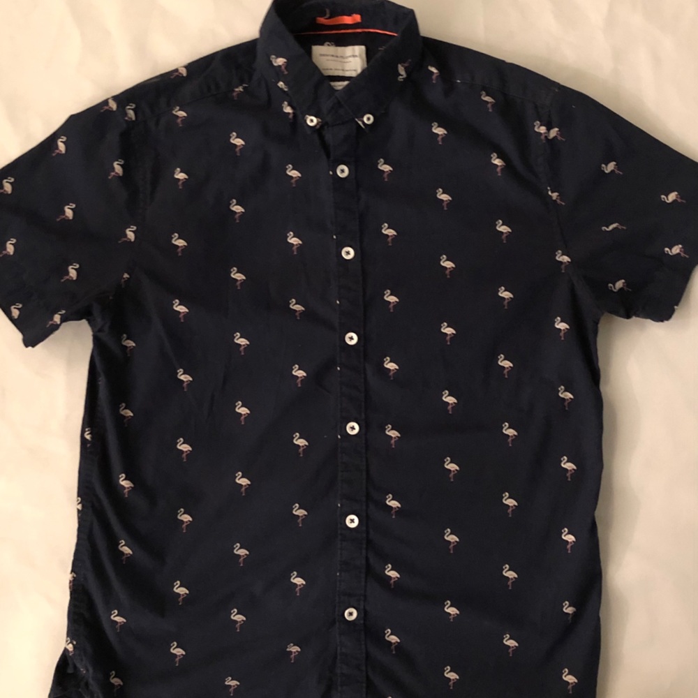 Denim & Flower | Button Up Slim Fit Short Sleeve